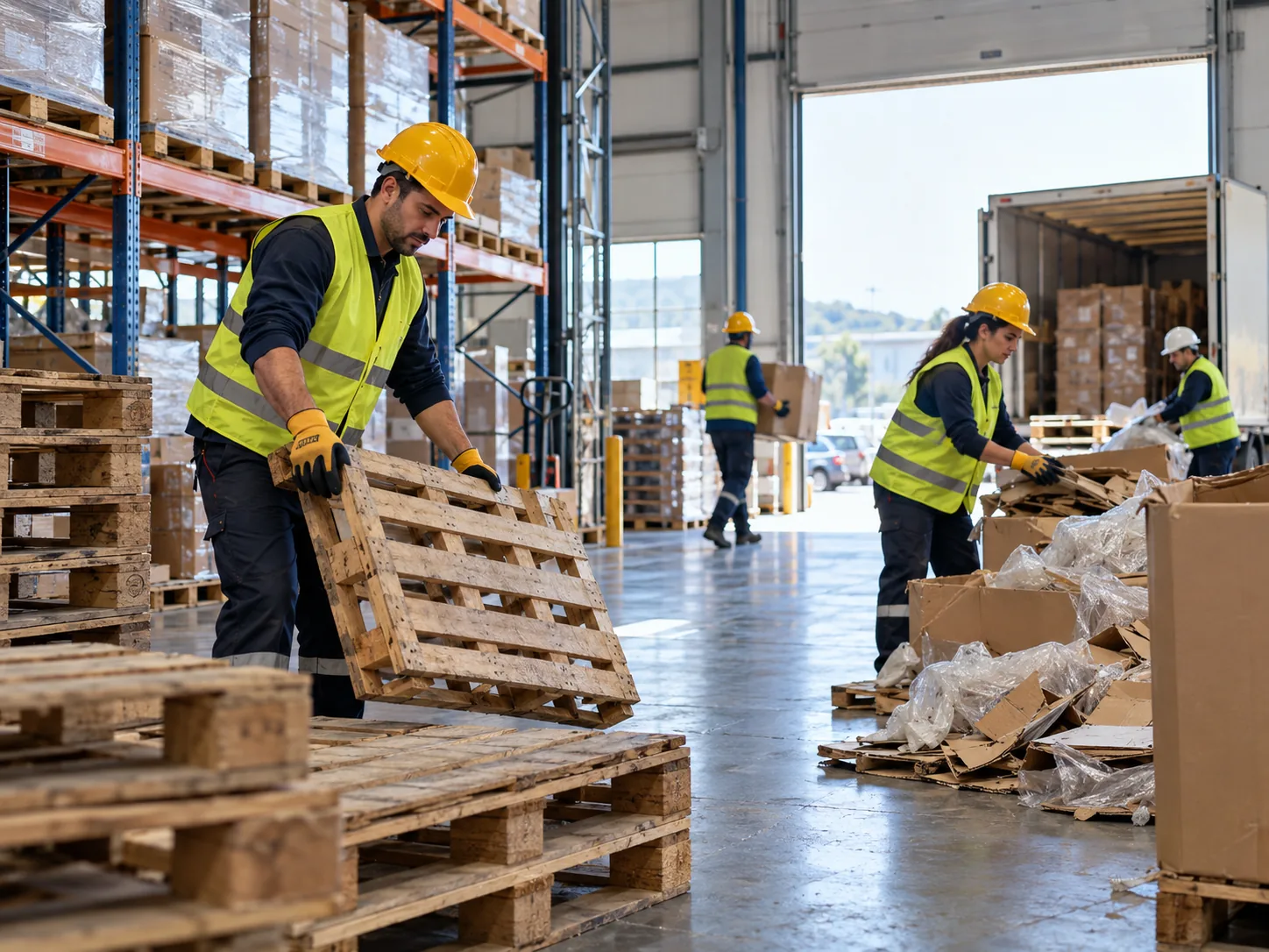 Fabrika ve depo alanında palet ve ambalaj atığı düzenleme çalışması